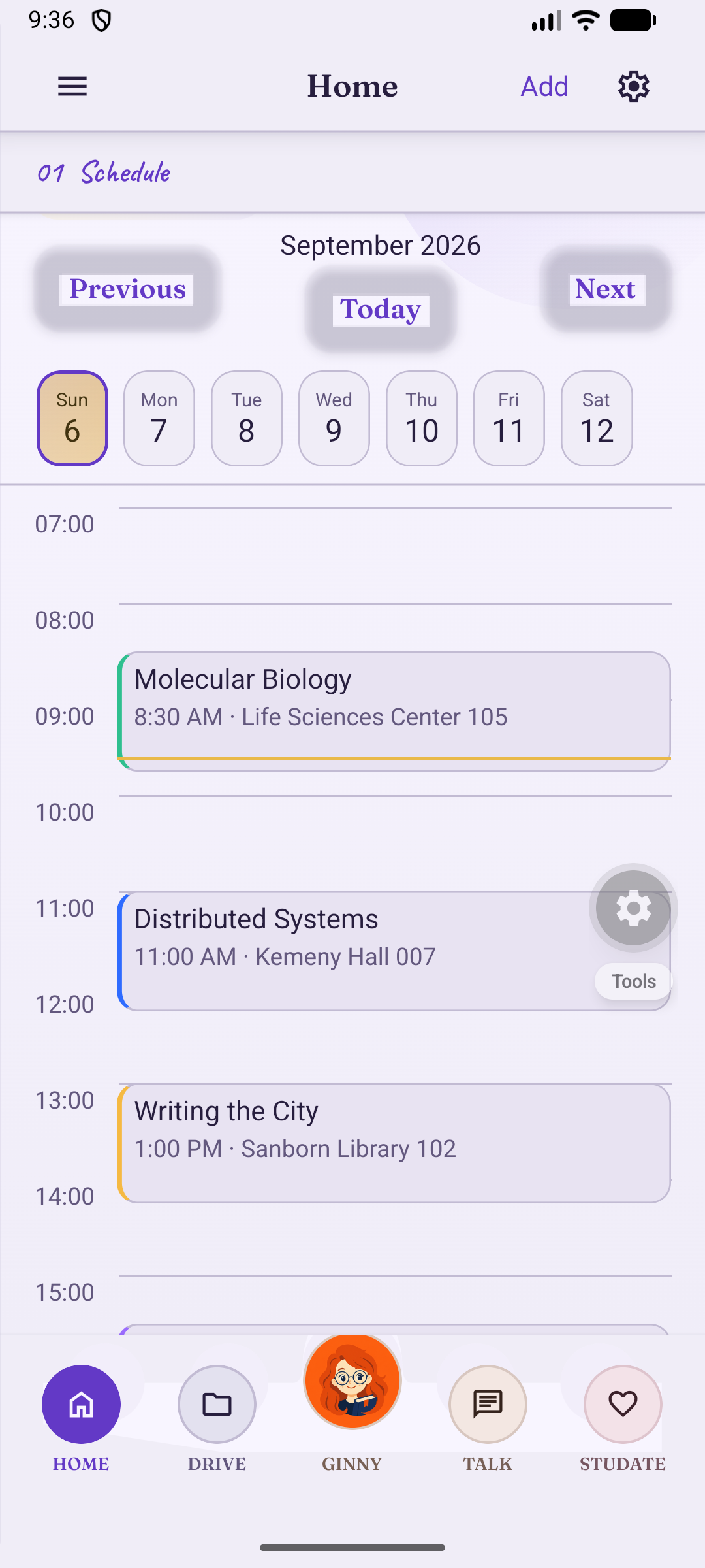 facoolta home showing courses, deadlines, and the current semester